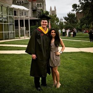 Beige Knee Length Dress